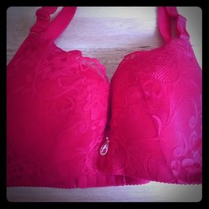 Red bra with removable straps